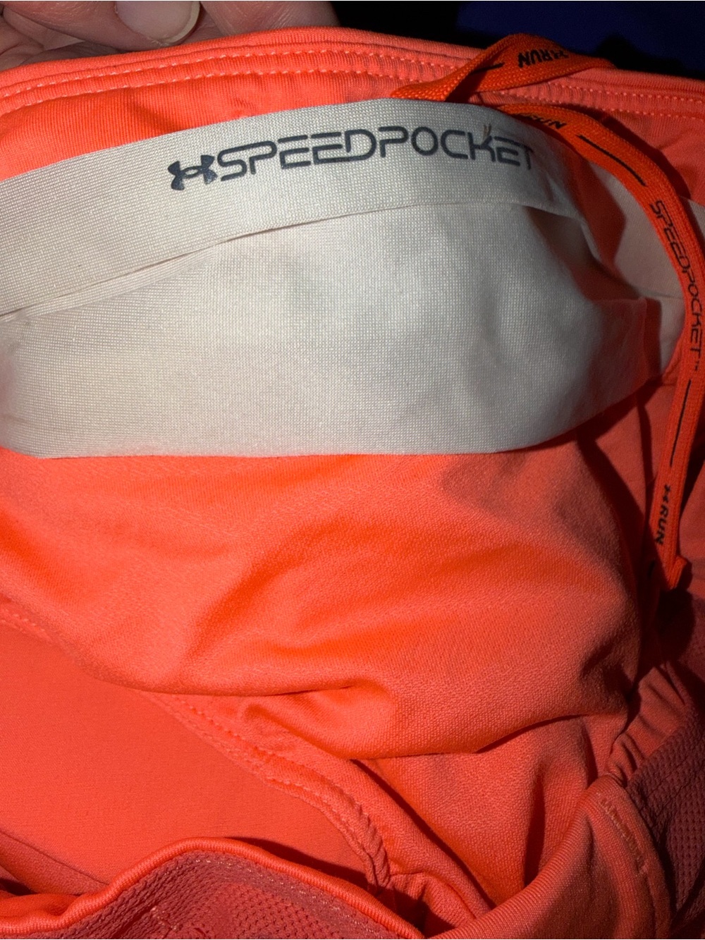 Under Armour Speedpocket Running Shorts Women’s Small Neon Orange - Picture 6 of 6